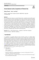 Atomic boolean lattice completions of ordered sets