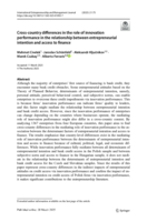 Cross-country differences in the role of innovation performance in the relationship between entrepreneurial intention and access to finance