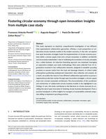 Fostering circular economy through open innovation : Insights from multiple case study
