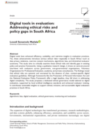 Digital tools in evaluation: Addressing ethical risks and policy gaps in South Africa