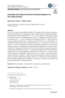 Centrality and nullity of elements in Banach algebras via the Jordan product