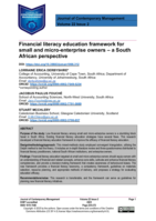 Financial literacy education framework for small and micro-enterprise owners - a South African perspective
