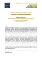 Exploring the school culture and values of sustainable, successful secondary schools