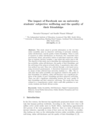 The impact of Facebook use on university students' subjective wellbeing and the quality of their friendships