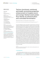 Techno-functional, nutritional, and health-promoting properties enhancement of mopane worm and orange-fleshed sweet potato flour blends via ultrasonication and controlled fermentation