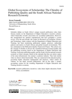 Global ecosystems of scholarship : The chirality of publishing quality and the South African national research economy: The Chirality of Publishing Quality and the South African National Research Economy
