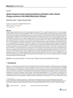 Spatio-temporal actual evapotranspiration estimation under climate change scenarios in the Weyib Watershed, Ethiopia