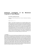 Preliminary investigation of the mechanical properties of tissue biopsies