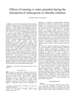 Effects of roasting vs redox potential during the dissolution of chalcopyrite in chloride solutions