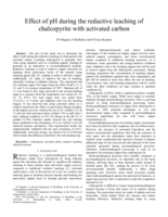 Effect of pH during the reductive leaching of chalcopyrite with activated carbon