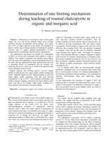 Determination of rate limiting mechanism during leaching of roasted chalcopyrite in organic and inorganic acid
