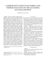 Comparative effects of ferric and ferrous sulfate on the leaching of chalcopyrite