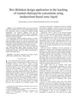 Box-Behnken design application in the leaching of roasted chalcopyrite concentrate using imidazolium-based ionic liquid