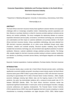 Consumer expectations, satisfaction and purchase intention in the South African short-term insurance industry