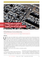Transport justice for students : Transport crisis and some suggestions