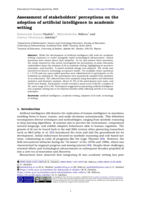 Assessment of stakeholders' perceptions on the adoption of artificial intelligence in academic writing