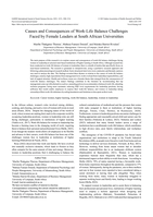 Causes and consequences of work-life balance challenges faced by female leaders at South African universities