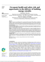 Occupant health and safety risk and opportunity in the delivery of building energy retrofits