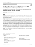 Dose threshold values for endovascular photodynamic therapy (PDT) in normal pig pancreas and human pancreatic cancer