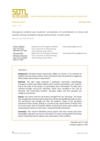 Emergency medical care students’ perceptions of contributors to stress and anxiety during simulation-based assessments: A pilot study