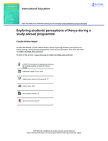 Exploring students' perceptions of Kenya during a study abroad programme