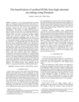 The beneficiation of oxidised PGMs from high-chromite ore tailings using Flotation