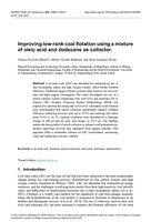 Improving low-rank coal flotation using a mixture of oleic acid and dodecane as collector