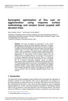 Synergistic optimisation of fine coal oil agglomeration using response surface methodology and random forest coupled with decision trees