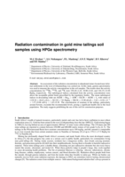 Radiation contamination in gold mine tailings soil samples using HPGe spectrometry