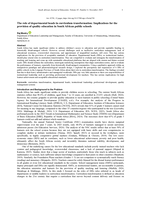 The role of departmental heads in curriculum transformation: Implications for the provision of quality education in South African public schools