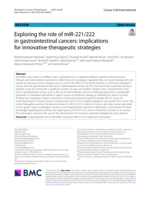 Exploring the role of miR-221/222 in gastrointestinal cancers : implications for innovative therapeutic strategies