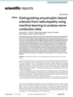 Distinguishing amyotrophic lateral sclerosis from radiculopathy using machine learning to analyze nerve conduction data