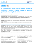 A cross-sectional study on the mental health of healthcare workers treating COVID-19 positive patients in Gauteng, South Africa