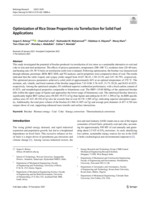 Optimization of rice straw properties via torrefaction for solid fuel applications