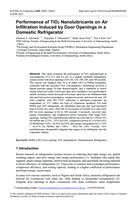 Performance of TiO 2 nanolubricants on air infiltration induced by door openings in a domestic refrigerator