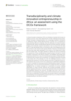 Transdisciplinarity and climate innovation entrepreneurship in Africa : an assessment using the DCOx framework