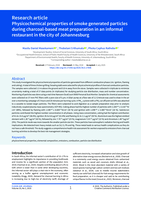 Physicochemical properties of smoke generated particles during charcoal-based meat preparation in an informal restaurant in the city of Johannesburg