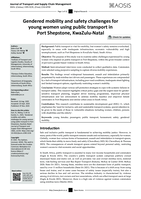 Gendered mobility and safety challenges for young women using public transport in Port Shepstone, KwaZulu-Natal