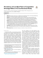 Prevalence of low back pain in competitive dressage riders : A cross-sectional study