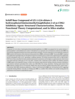 Schiff base compound of (E)-1-(((4-chloro-2-hydroxyphenyl)imino)methyl)naphthalen-2-ol as CDK2 Inhibitory agent : Structural characterization, density functional theory computational, and in silico studies
