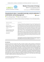 Organisational culture, responsible leadership, and job satisfaction : A social identity and learning approach conditions of the Creative Commons Attribution 4.0 International license (CC BY) (http://creativecommons.org/licenses/by/4.0/)