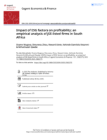 Impact of ESG factors on profitability: an empirical analysis of JSE-listed firms in South Africa