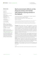 Built environment effects on the physical activity and mental well-being of young women in the Balkans