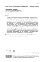 Arts-based assessment for english literary studies