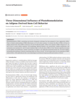 Three-dimensional influence of photobiomodulation on adipose-derived stem cell behavior