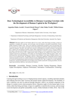 Does technological accessibility to distance learning correlate with the development of human capital in the workplace?