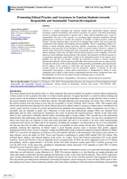 Promoting ethical practice and awareness in tourism students towards responsible and sustainable tourism development 