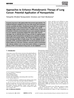 Approaches to enhance photodynamic therapy of lung cancer : Potential application of nanoparticles