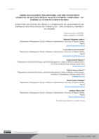 Crisis management framework and the investment viability of multinational manufacturing  companies-an empirical evidence from Nigeria