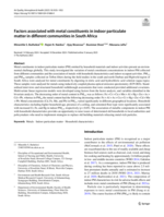 Factors associated with metal constituents in indoor particulate matter in different communities in South Africa